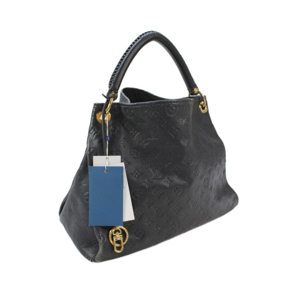 Louis Vuitton Womens Leather Artsy MM Monogram Handbag Black - Picture 3 of 11